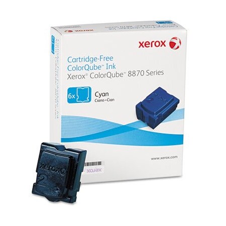 Xerox OEM SOLID INK STICK, 17,300 PAGE-YIELD, CYAN, 6PK 108R00950